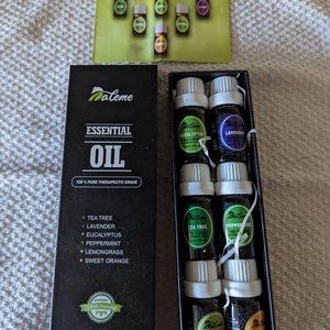 100% Pure - Aromatherapy Essential Oils Set (6x10ML Glass Vials)